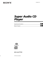 Sony SCD-XA777ES - Owners Manual 